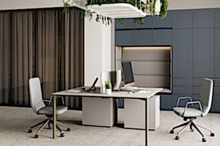 Mrw Evl Vol 2li Work Masa Kumaş Ara Panelli  - Abba Mobilya Ofis Proje
