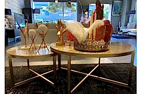 Mermer Eskitme Sehpa - Ravhome Design